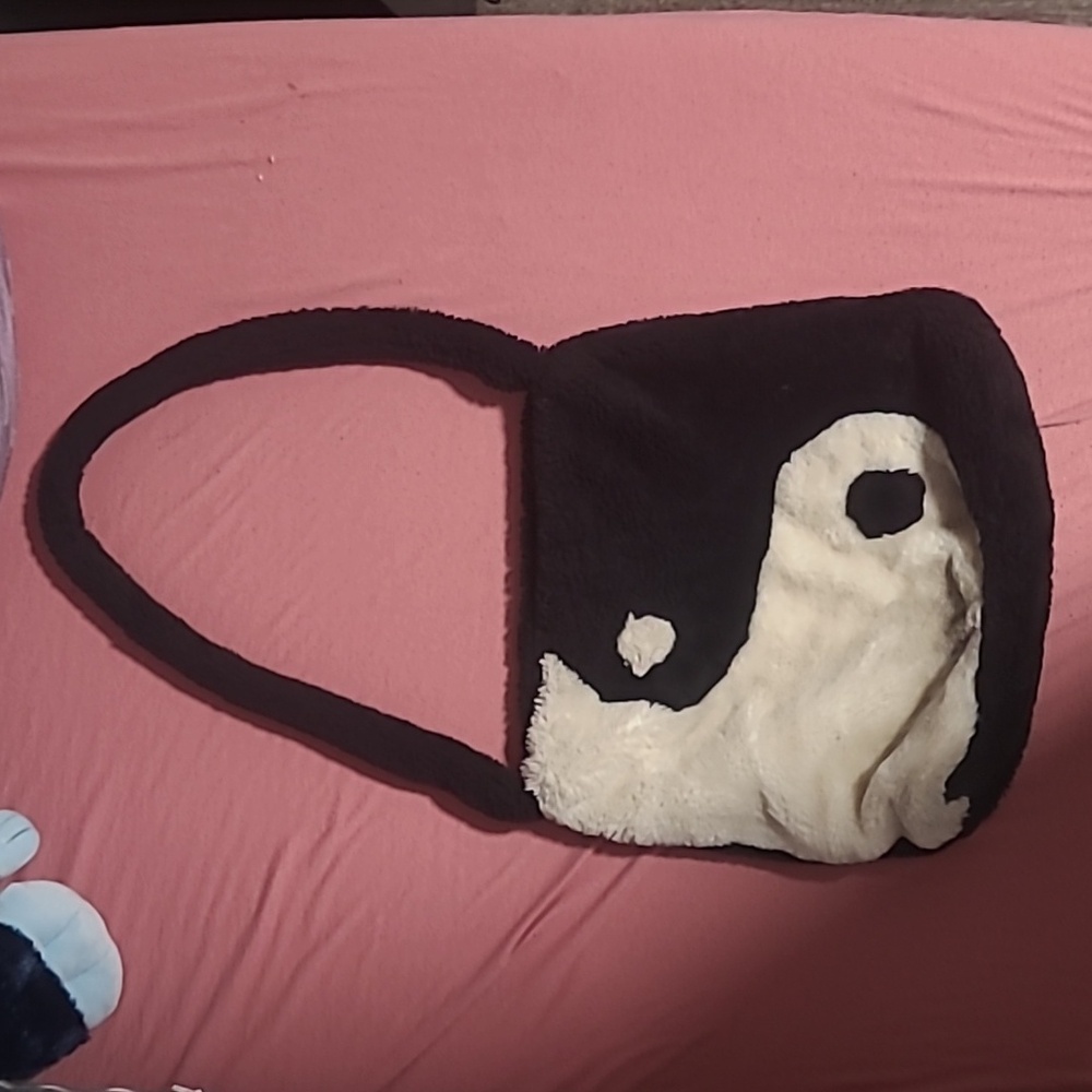 Black and white yin yang bag.